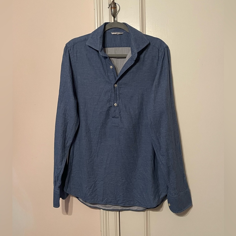 Italia Independent Blue Cotton Button Up